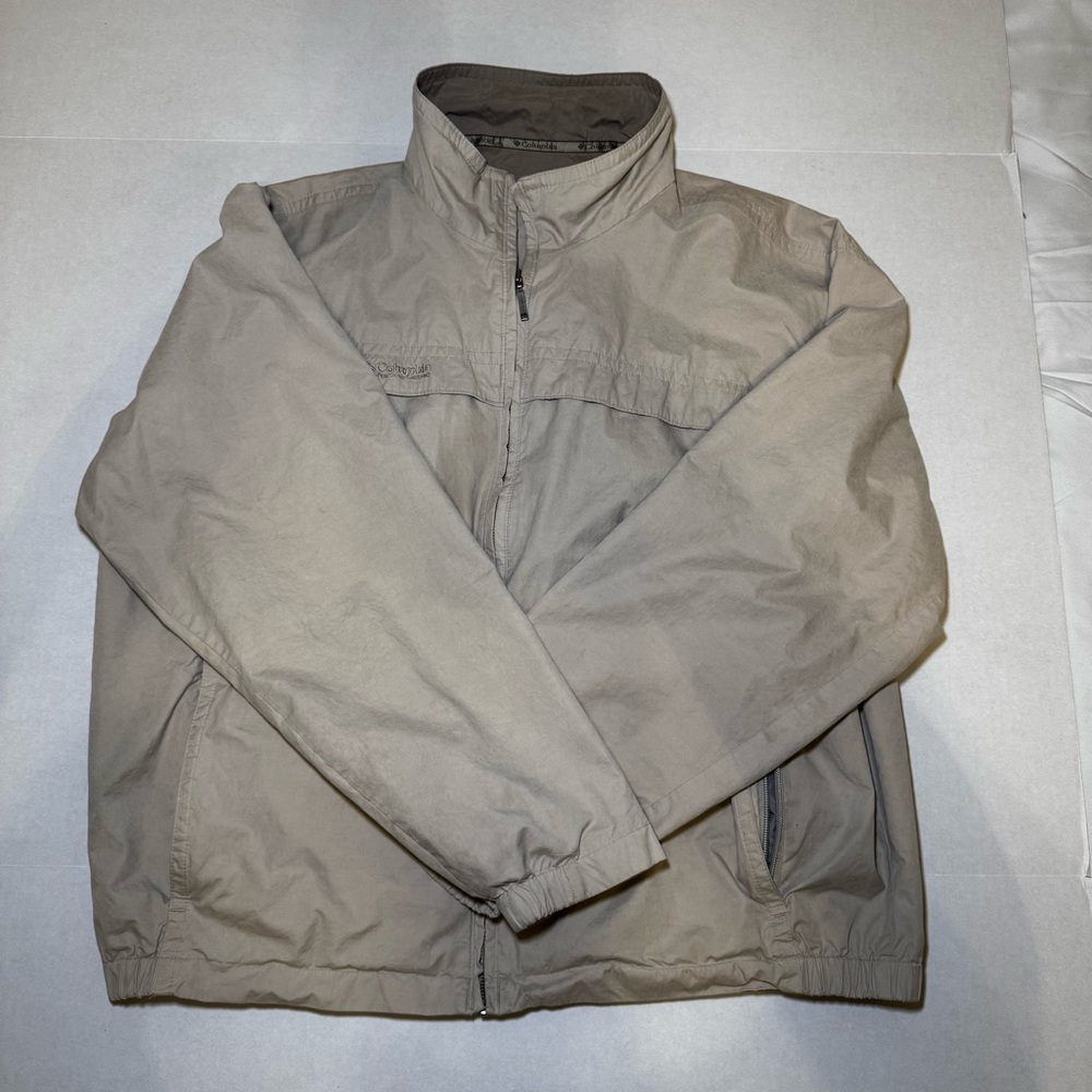 Columbia Jacket-Men’s Size XL- Beige/Khaki- Lightweight Windbreaker